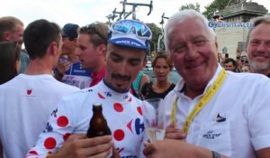 Tour de France 2018 - Toute la joie du maillot à pois Julian Alaphilippe  à Paris sur les Champs Elysées