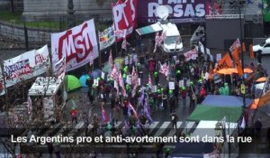 Argentine: manifestation anti et pro-avortement