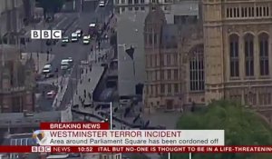 Voici les images du  conducteur qui fonce avec sa voituresur les grilles de Westminster à Londres