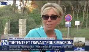 Brigitte Macron décrit des vacances "entre détente et travail" pour le président