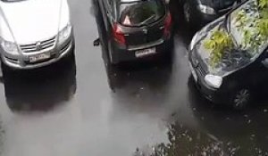 Regardez comment ce grand-père sort sa voiture du parking