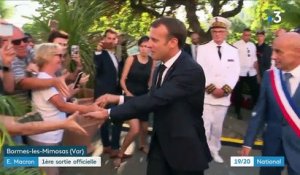 A Bormes-les-Mimosas, Emmanuel Macron s'offre sa première sortie officielle