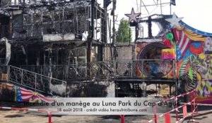 incendie luna park Cap d'Agde 18 aout 2018