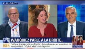 Laurent Wauquiez parle à la droite