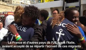 Aquarius: arrivée d'une soixantaine de réfugiés en France