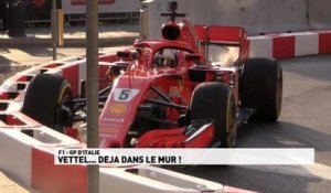Grand Prix d'Italie - Vettel déjà dans le mur