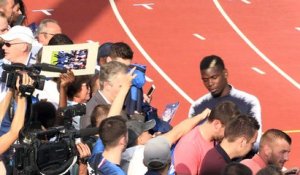 Les Bleus champions du monde de retour à l'entraînement