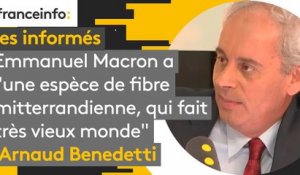 Emmanuel Macron a "une espèce de fibre mitterrandienne, qui fait très vieux monde", estime Arnaud Benedetti, spécialiste de la communication politique