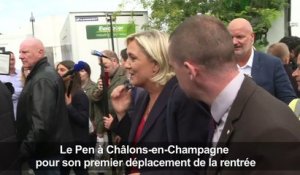 Le Pen s'exprime à la foire de Châlons-en-Champagne