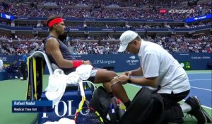 A nouveau touché au genou, Nadal a reçu un long traitement médical