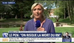 “On risque la mort du Rassemblement National”, affirme Marine Le Pen
