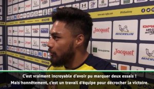 3e j. - Moala : "Incroyable d'avoir pu marquer deux essais !"