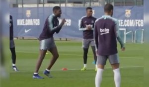 Samuel Umtiti et Nelson Semedo se font ridiculiser à l’entraînement du Barça