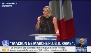 Marine Le Pen estime que les goodies de l'Élysée sont de "l'autopromotion" et du "nombrilisme"