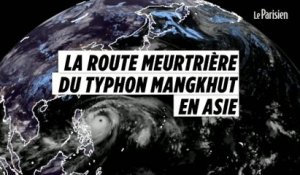 La route meurtrière du typhon Mangkhut en Asie