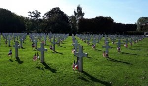 Préparatifs de la cérémonie du centenaire de la bataille du Saillant de Saint-Mihiel au cimetière US de Thiaucourt