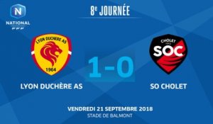 J8 : Lyon Duchère AS - SO Cholet (1-0), le résumé