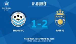 J8 : Tours FC - Pau FC (1-2), le résumé
