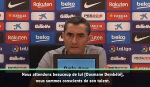 La Liga : Barcelone - Valverde : "Nous attendons beaucoup de Dembélé"