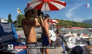 Haute-Savoie : le lac d'Annecy est au plus bas à cause de la sécheresse