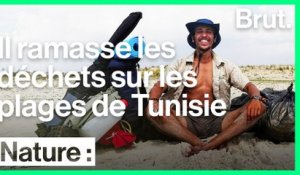 Il sillonne le littoral tunisien pour ramasser les déchets