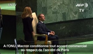 Macron: tout accord commercial doit respecter l'accord de Paris