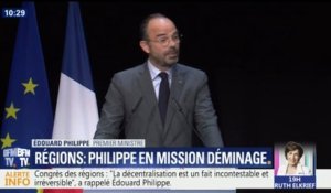 Congrès des régions: "Je ne nie pas nos désaccords", assure Édouard Philippe