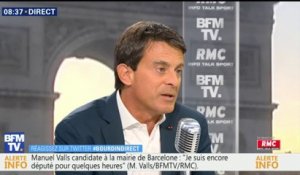 Manuel Valls assure avoir "de l'émotion" mais "pas de regret" avant de partir pour Barcelone