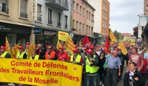 800 travailleurs frontaliers manifestent à sarreguemines