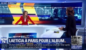 Laeticia Hallyday à Paris pour l'album posthume de Johnny