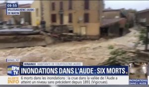Inondations dans l'Aude: une habitante de Couffoulens témoigne, "on s'est réfugiés à l'étage, l'eau est monté jusqu'à 2m50 de haut"