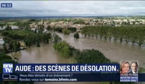 Ces images de drone montrent les nombreux quartiers submergés de Trèbes dans l'Aude
