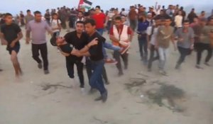 Des manifestations sur une plage à Gaza ont fait 32 blessés