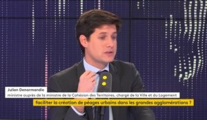 Péages urbains : "C’est une décision qui relève des collectivités, ce n’est pas l’État. Depuis 2007, la loi donne la possibilité aux collectivités de le faire. La ministre du Transport propose d’encadrer la chose", pour Julien Denormandie