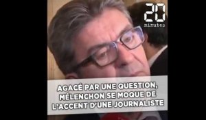 Agacé par une question, Jean-Luc Mélenchon imite l'accent d'une journaliste
