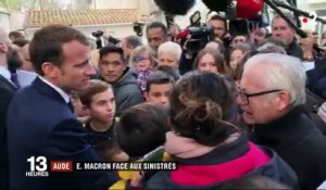 Inondations dans l’Aude : Emmanuel Macron auprès des sinistrés