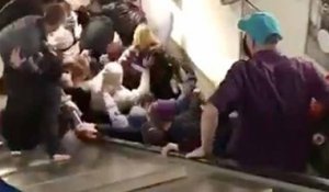 A Rome un escalator devient fou et fait de nombreux blessés