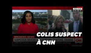 Les images des employés de CNN évacués à cause d'un colis suspect