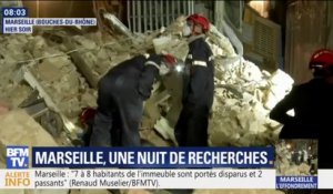À Marseille, les recherches dans les débris des immeubles se sont poursuivies toute la nuit