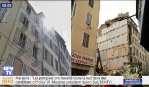 Les images avant et après l'effondrement des immeubles à Marseille