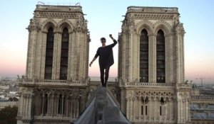 Freerun - Simon Nogueira sur les toits de Notre-Dame