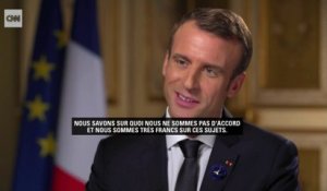 Macron s'exprime sur sa relation avec Trump sur CNN: "Nous savons sur quoi nous ne sommes pas d'accord"