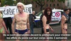 Strasbourg: les anti-rocade en grève de la faim se déshabillent