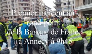 Incident lors de la manifestation des gilets jaunes à Annecy