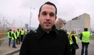 Pierre Jouvet avec les gilets jaunes à Saint-Vallier