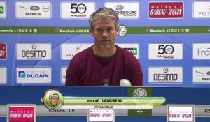 Le réaction de Mickaël Landreau après Troyes-Lorient (2-0) 18-19