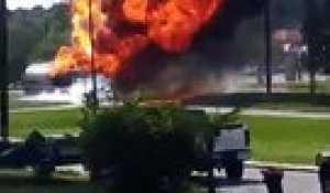 Il filme l'explosion d'un camion citerne en feu à Mobile en Alabama