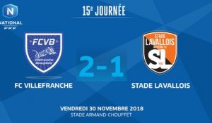 J15 : FC Villefranche B. - Stade Lavallois (2-1), le résumé I National FFF 2018-2019