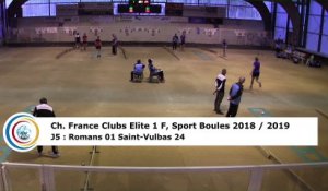 Troisième tour, tir rapide en double, France Club Elite 1 F, J5,  Romans contre Saint-Vulbas, saison 2018/2019