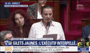 Gilets Jaunes: "Vos annonces, c'est du bricolage, un enfumage", lance la députée Caroline Fiat aux membres du gouvernement